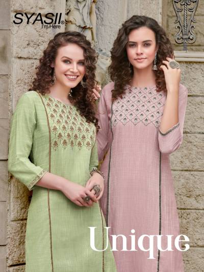 Unique By Syasii Fancy Embroidered Stylish Kurti Collection